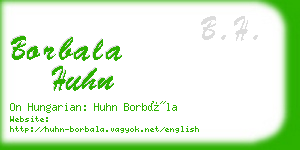 borbala huhn business card